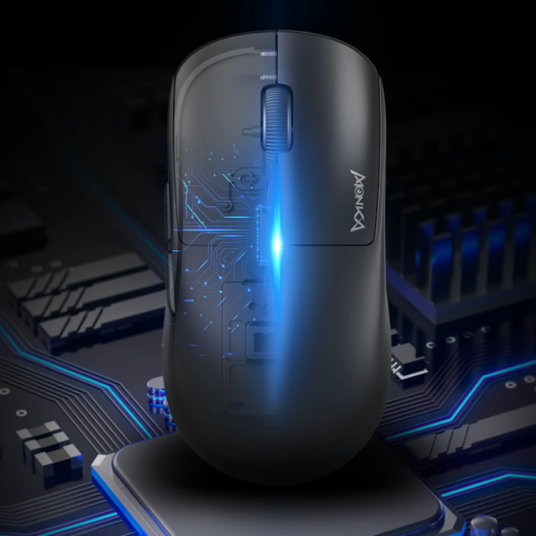 MONKA M3 PAW3395 Tri-Mode Wireless Gaming Mouse, White - Image 9