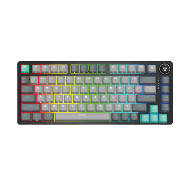 FANTECH MK913 ATOM PRO83 TRI-MODE WIRELESS MECHANICAL KEYBOARD, MERCURY BLACK (RED SWITCH)