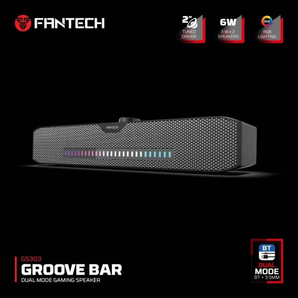 Fantech GS303 GROOVE BAR Dual Mode (Wired & Bluetooth) RGB Gaming Speaker - Image 4