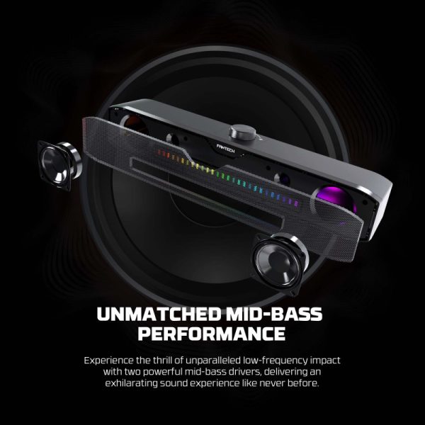 Fantech GS303 GROOVE BAR Dual Mode (Wired & Bluetooth) RGB Gaming Speaker - Image 6