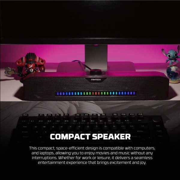 Fantech GS303 GROOVE BAR Dual Mode (Wired & Bluetooth) RGB Gaming Speaker - Image 8