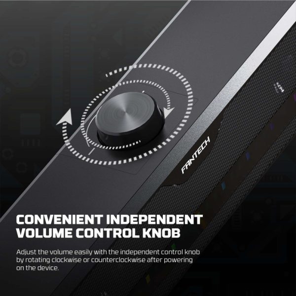 Fantech GS303 GROOVE BAR Dual Mode (Wired & Bluetooth) RGB Gaming Speaker - Image 9