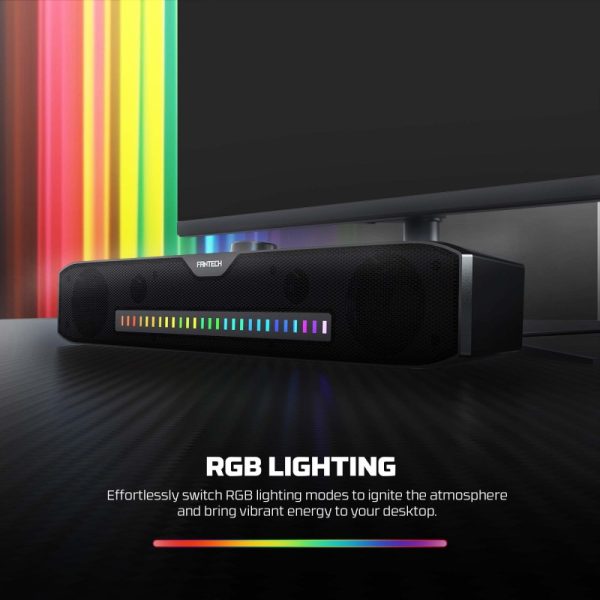 Fantech GS303 GROOVE BAR Dual Mode (Wired & Bluetooth) RGB Gaming Speaker - Image 3