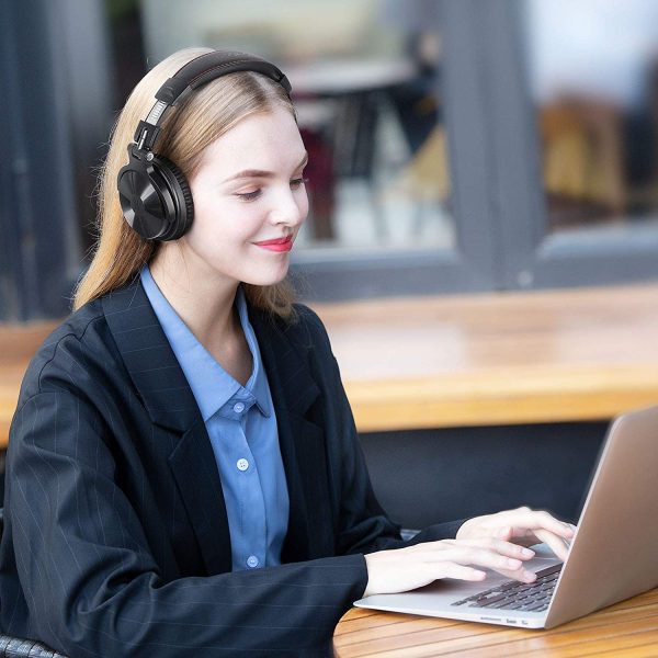 Oneodio Pro-C Dual Mode Wireless Over Ear DJ Headphone, Silver - Image 5