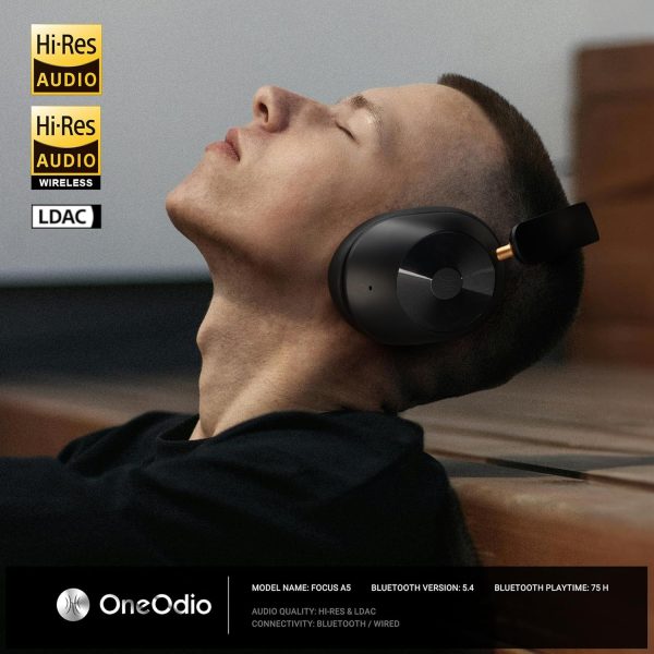 OneOdio Focus A5 Hybrid Active Noise Cancelling Wireless Over-Ear Headphones - Image 3