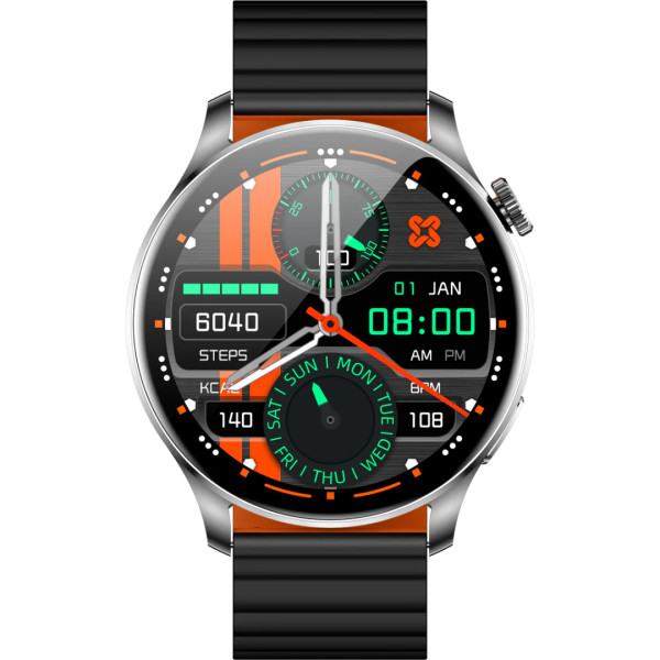 XINJI Nothing 3 1.43" AMOLED Smart Watch, Dark Silver - Image 2