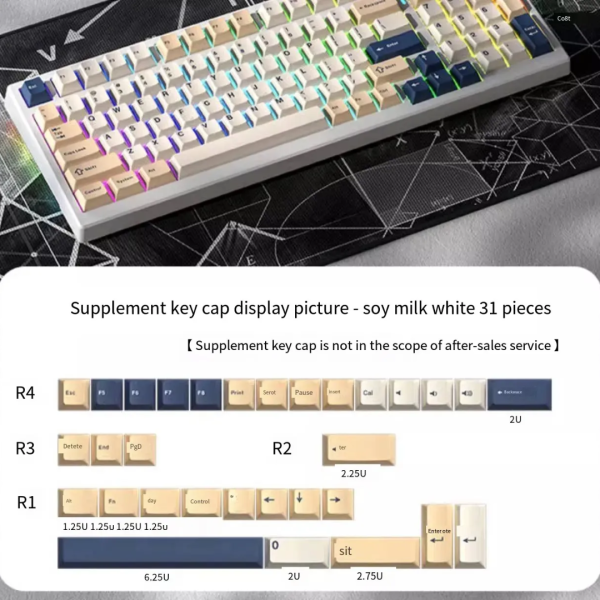 XINMENG X98 PRO Wireless Tri-Mode Mechanical Keyboard, Deep Sea Blue - Image 12