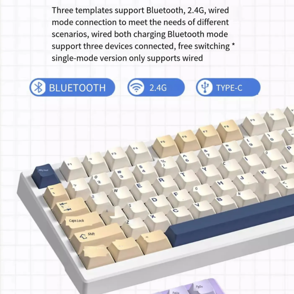 XINMENG X98 PRO Wireless Tri-Mode Mechanical Keyboard, Deep Sea Blue - Image 6