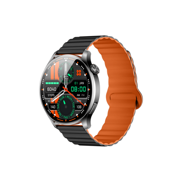 XINJI Nothing 3 1.43" AMOLED Smart Watch, Dark Silver