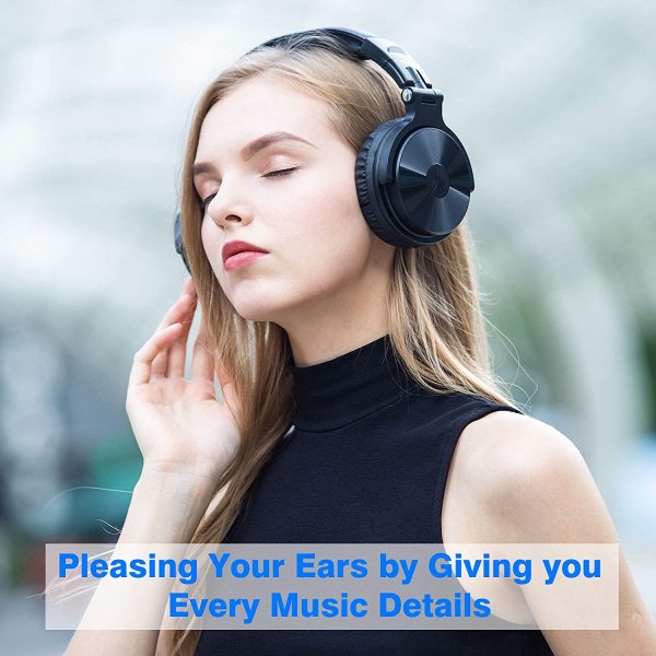 Oneodio Pro-C Dual Mode Wireless Over Ear DJ Headphone, Silver - Image 6