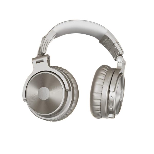 Oneodio Pro-C Dual Mode Wireless Over Ear DJ Headphone, Silver - Image 3