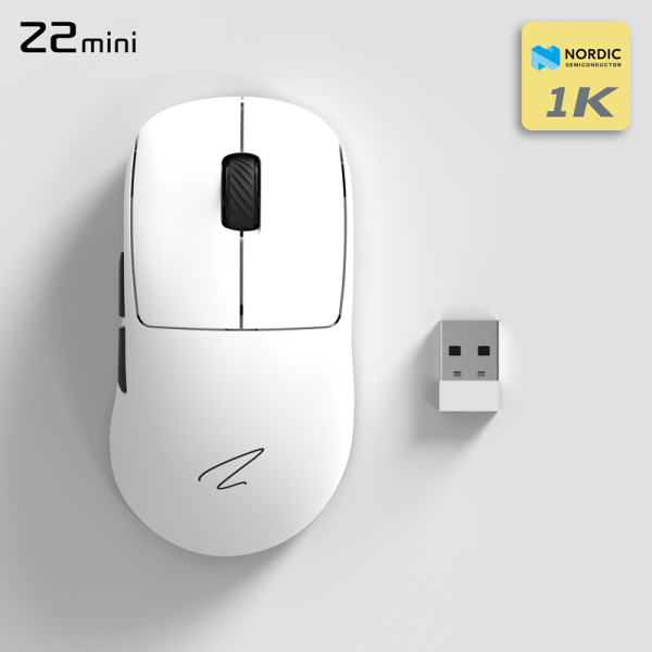 ZAOPIN Z2 MINI Tri-Mode Wireless Gaming Mouse, White (Black Bottom) - Image 2