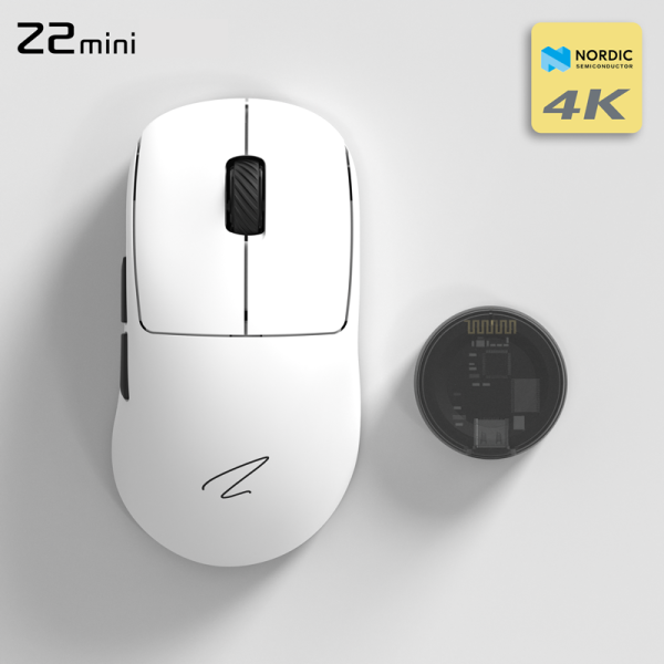 ZAOPIN Z2 MINI Tri-Mode Wireless Gaming Mouse, White (Black Bottom) - Image 3