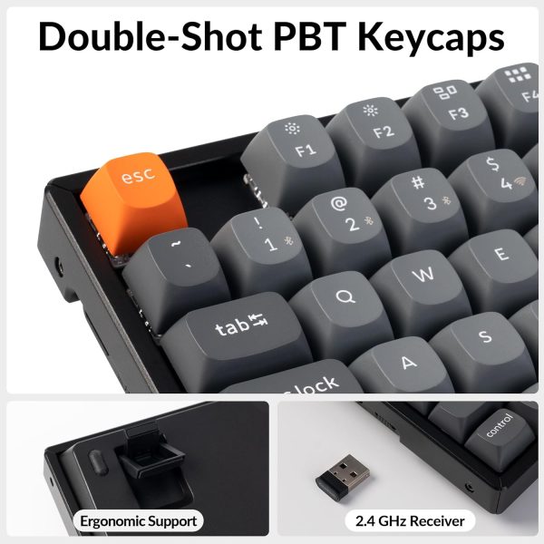 Keychron K8 Max Tri-mode Aluminium Mechanical Keyboard, Dark Gray (Keychron Super Brown Switch) - Image 12