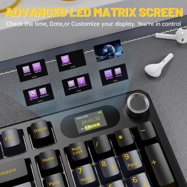 Attack Shark X98 PRO Tri-Mode Wireless Mechanical Keyboard, Star Black - Image 7