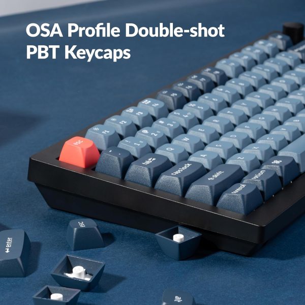 Keychron V1 Max Wireless Mechanical Keyboard, Carbon Black (Gateron Jupiter Red Switch) - Image 6