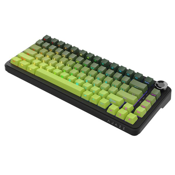 Ajazz AK820 MAX Plus Tri-Mode Wireless Mechanical Keyboard, Gradient Green - Image 3