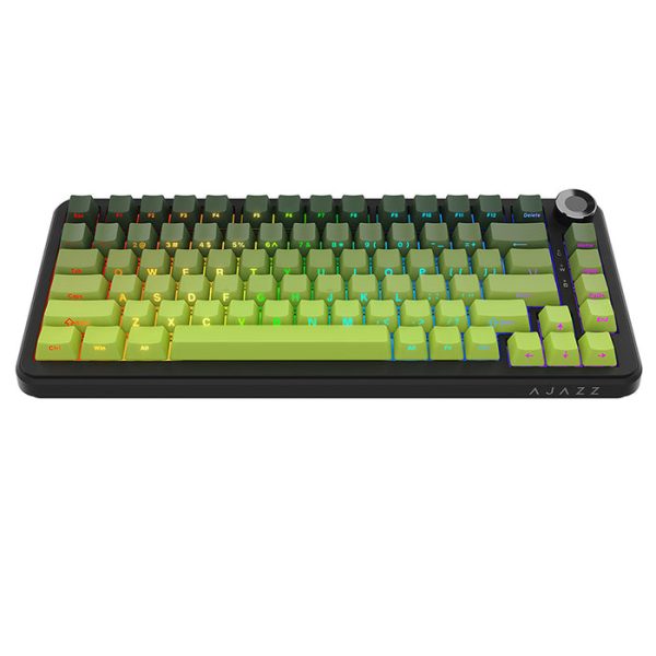 Ajazz AK820 MAX Plus Tri-Mode Wireless Mechanical Keyboard, Gradient Green - Image 5