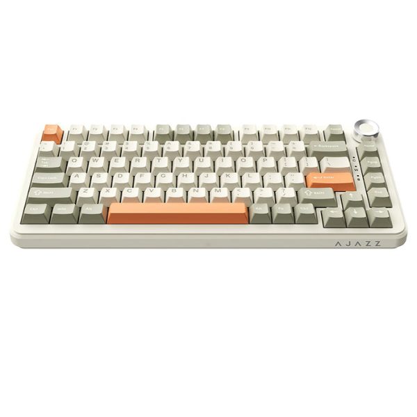 Ajazz AK820 MAX Plus Tri-Mode Wireless Mechanical Keyboard, Retro - Image 2