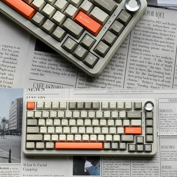 Ajazz AK820 MAX Plus Tri-Mode Wireless Mechanical Keyboard, Retro - Image 8