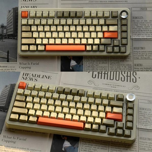 Ajazz AK820 MAX Plus Tri-Mode Wireless Mechanical Keyboard, Retro - Image 9