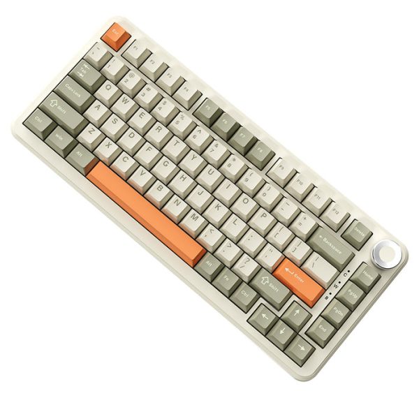 Ajazz AK820 MAX Plus Tri-Mode Wireless Mechanical Keyboard, Retro - Image 4