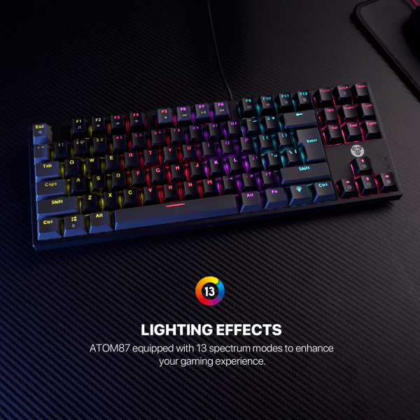 FANTECH MK876V2 ATOM87 RGB MECHANICAL KEYBOARD, GREY - Image 3