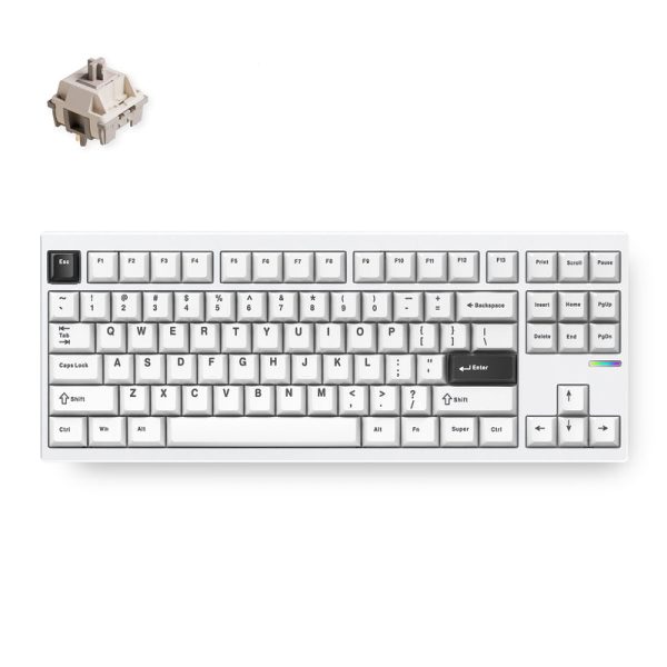 MCHOSE GX87 ULTRA Aluminum Hot-swappable Tri-mode Wireless Mechanical Keyboard, White - Image 2