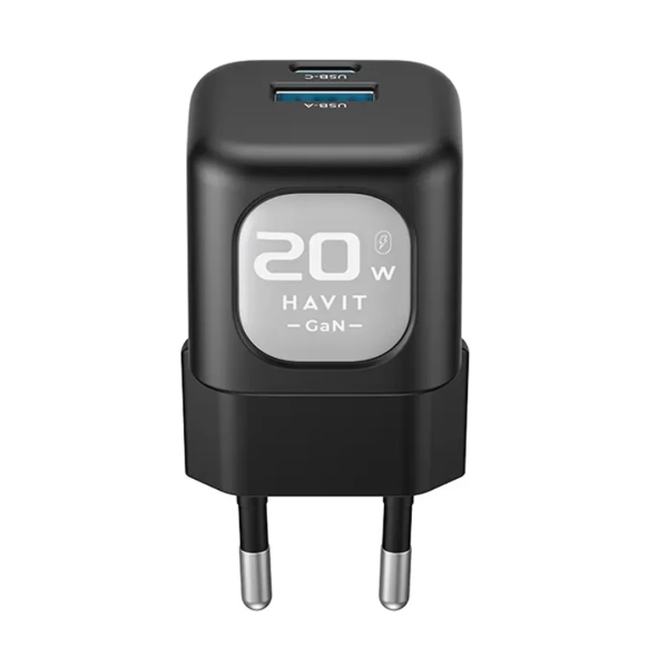 HAVIT UC220 20W USB-A+ USB-C TRAVEL CHARGER - Image 2
