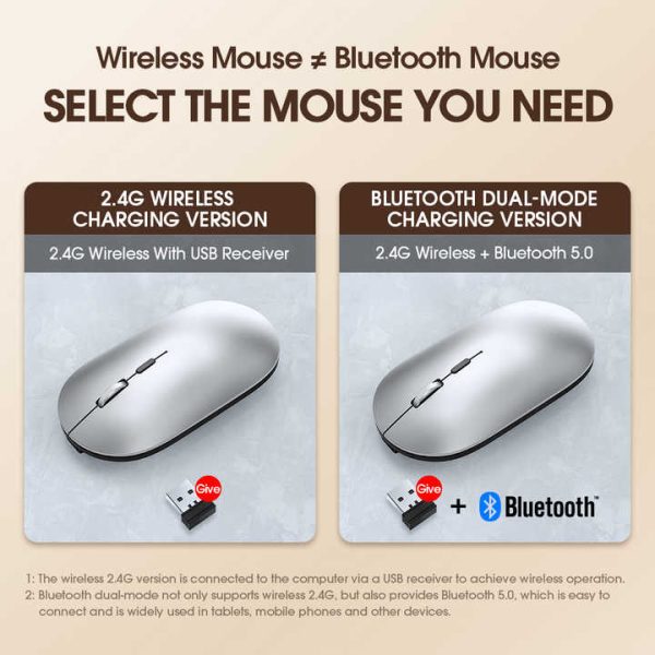 T-WOLF X2 Dual Mode Wireless Optical Mouse, Black - Image 8