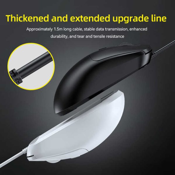 T-WOLF G580 Wired Mouse With Grip Tape, Black - Image 5