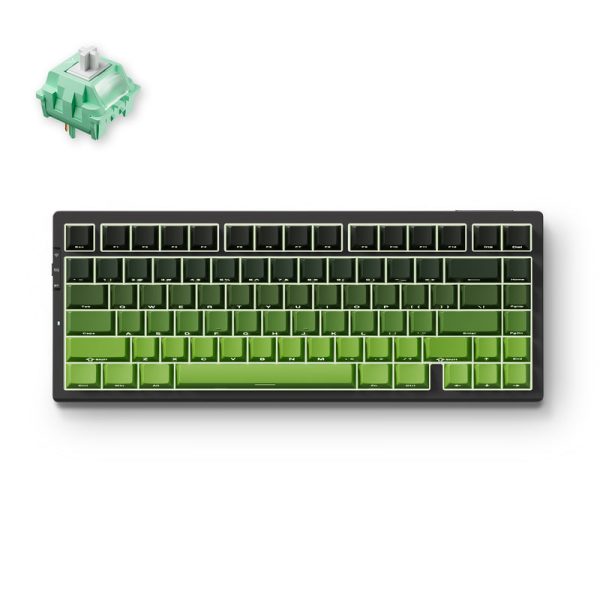 MCHOSE G75 Pro Tri-mode Gasket Structure Mechanical Keyboard,  Black Green Gradient - Image 2
