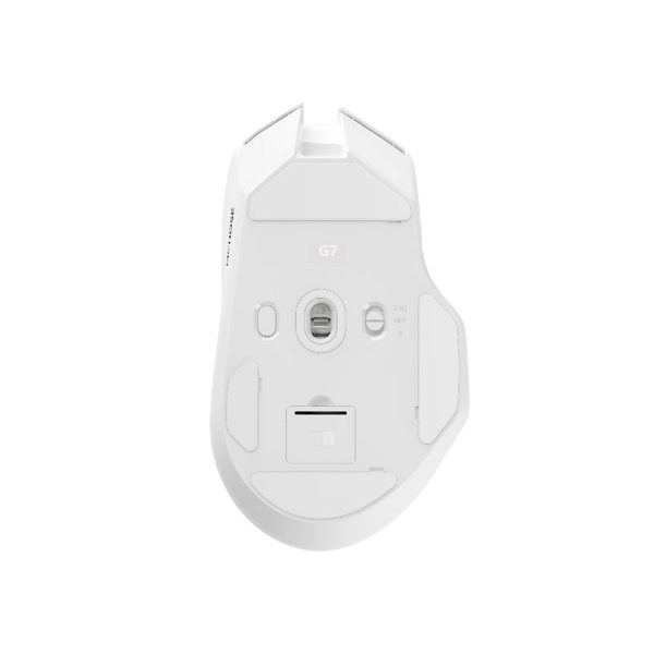 MCHOSE G7 Pro Lightweight Tri-Mode Ergonomic Wireless Gaming Mouse, White - Image 3