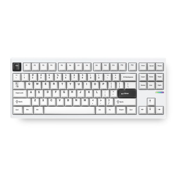MCHOSE GX87 ULTRA Aluminum Hot-swappable Tri-mode Wireless Mechanical Keyboard, White