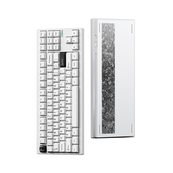 MCHOSE GX87 ULTRA Aluminum Hot-swappable Tri-mode Wireless Mechanical Keyboard, White - Image 3