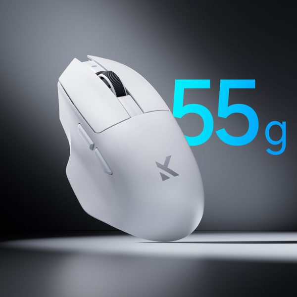 MCHOSE G7 Pro Lightweight Tri-Mode Ergonomic Wireless Gaming Mouse, White - Image 9