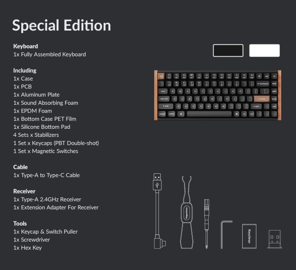 Keychron K2 HE Wireless Magnetic Switch Keyboard (Special Edition), Black - Image 7