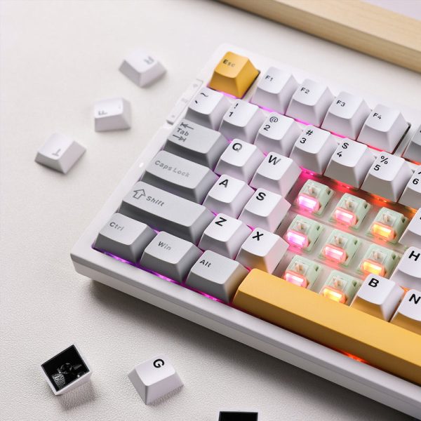 MCHOSE G75 Pro Tri-mode Gasket Structure Mechanical Keyboard,  Arctic Snow - Image 3