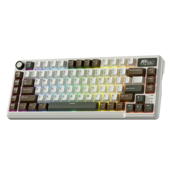 Royal Kludge L75 Tri-Mode Wireless Mechanical Keyboard, Olive Green - Image 3