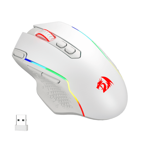 Redragon M810 Pro Dual Mode Wireless Gaming Mouse, White - Image 4