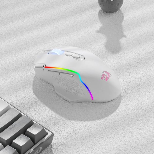 Redragon M810 Pro Dual Mode Wireless Gaming Mouse, White - Image 5