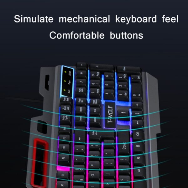 T-Wolf TF600 RGB Gaming Keyboard Mouse Combo - Image 3