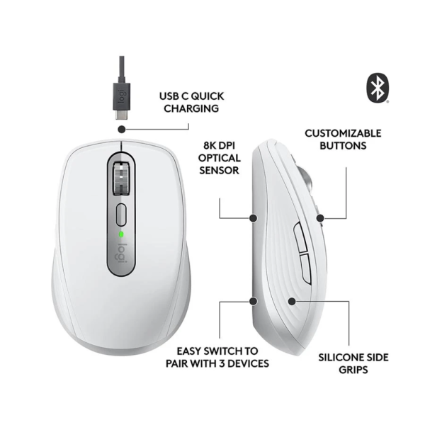 Logitech MX ANYWHERE 3S Rechargeable Compact Wireless Performance Mouse - Image 6