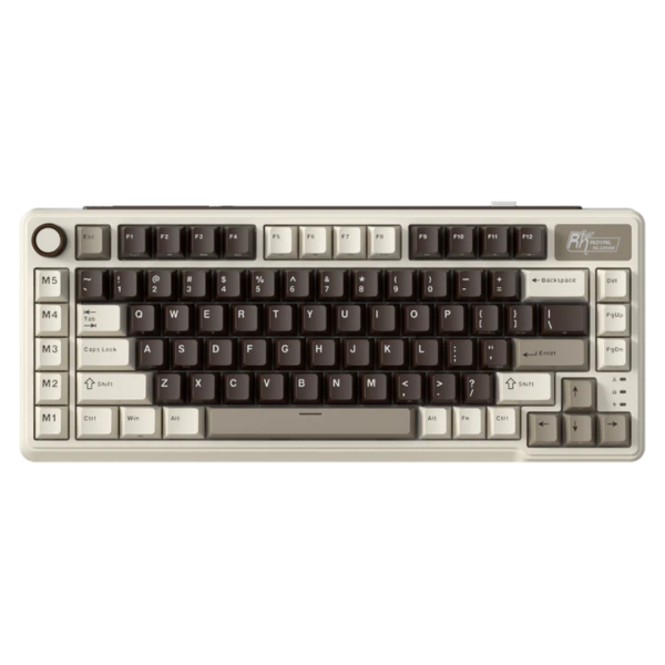 Royal Kludge L75 Tri-Mode Wireless Mechanical Keyboard, Mocha Brown