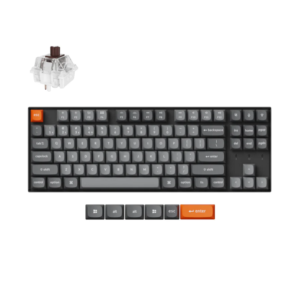 Keychron K8 Max Tri-mode Aluminium Mechanical Keyboard, Dark Gray (Keychron Super Brown Switch) - Image 2