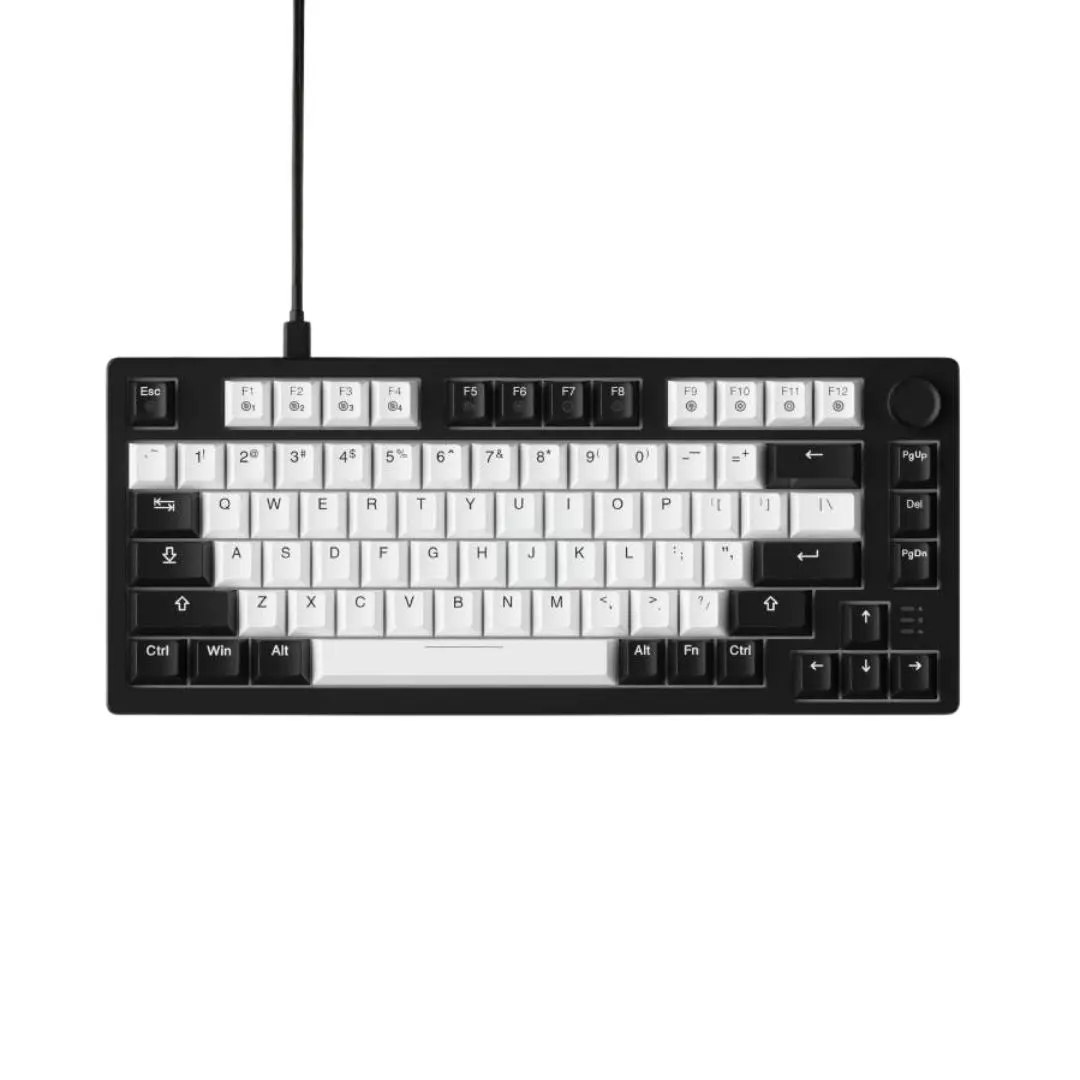 Dareu EK75 Gasket Mount Keyboard with Knob (2025), White Black (Dream Switch) 1 Dareu EK75 Gasket Mount Keyboard with Knob (2025), White Black (Dream Switch)