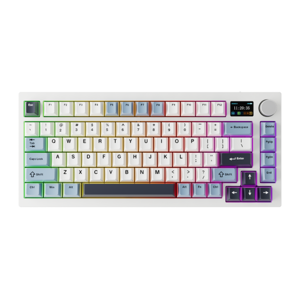 Tecware Tri-Tone PBT Keycaps 81 Keys, White Sapphire (Only Keycaps)