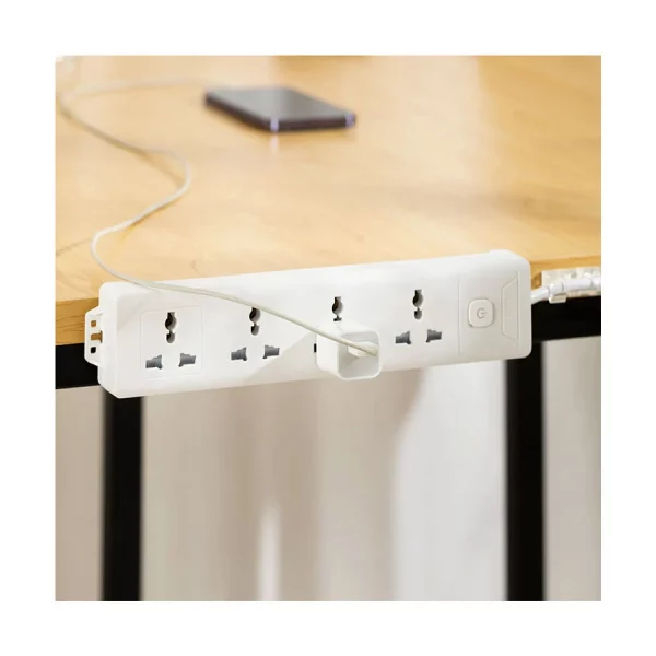 Deli ET403 Universal Hole Extension Cord 2 Pin 4 Port 3 Meter Power Strip - Image 5