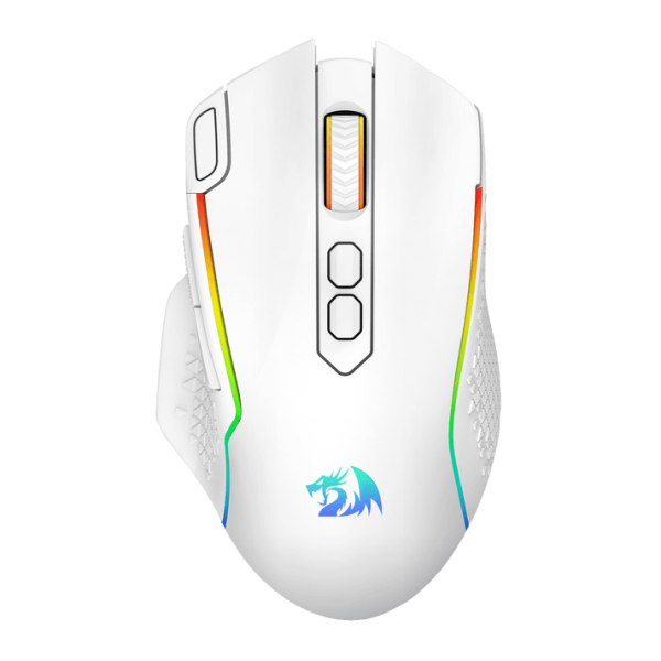 Redragon M810 Pro Dual Mode Wireless Gaming Mouse, White