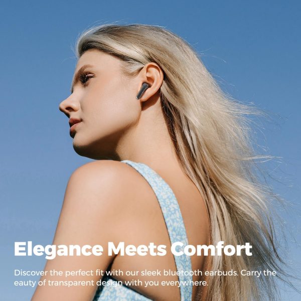 SoundPEATS Clear-PODS In-ear Wireless Earbuds, Transparent Black - Image 8